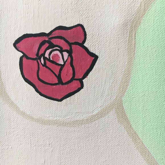 Canvas Art Piece Floral Women - Picture 3 of 3